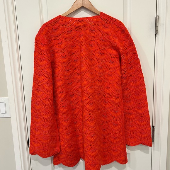 Vibrant Orange Crochet Swim Cover-Up - Picture 9 of 9